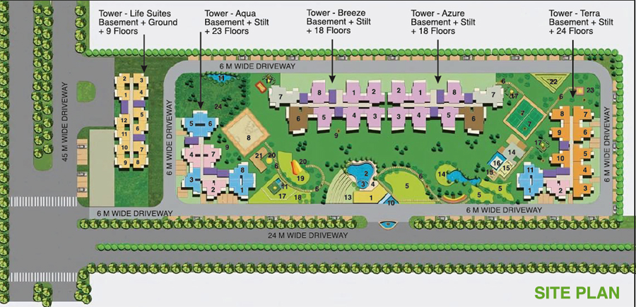 Park View Residency layout plan